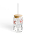 Grace Over Guilt Sipper Glass - 16oz Inspirational Tumbler with Straw