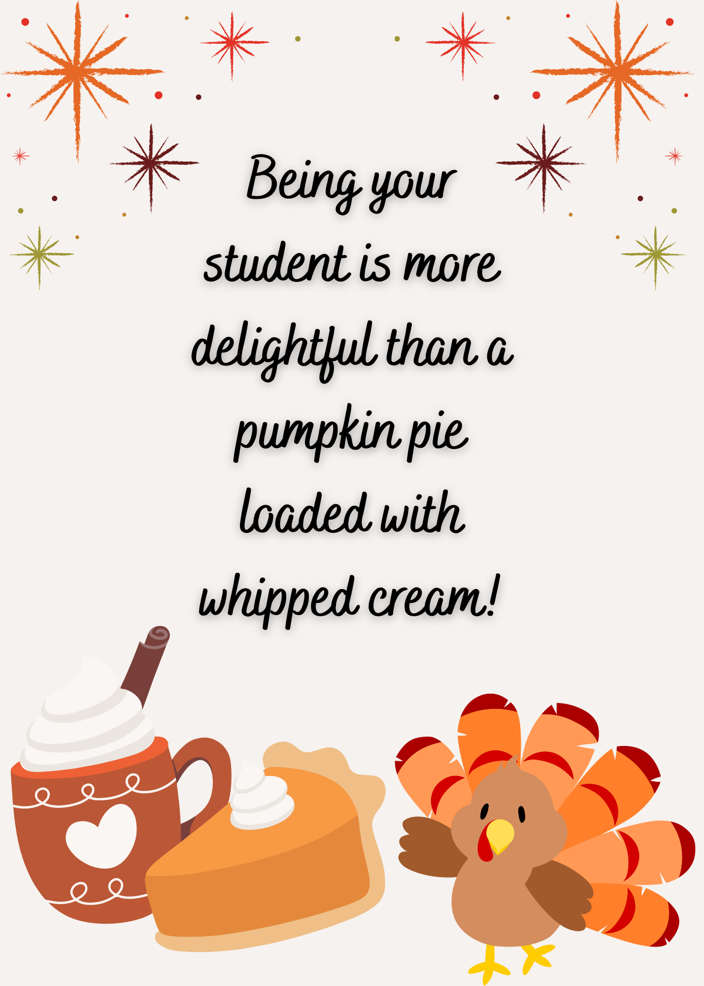 FREE Digital Download: Thanksgiving Teacher Appreciation Print (5x7)
