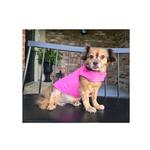 Reversible Fleece Lined Puffer Dog Coat - Pink Plaid