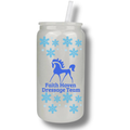 Faith Haven Winter Snowflakes 16oz Glass Tumbler