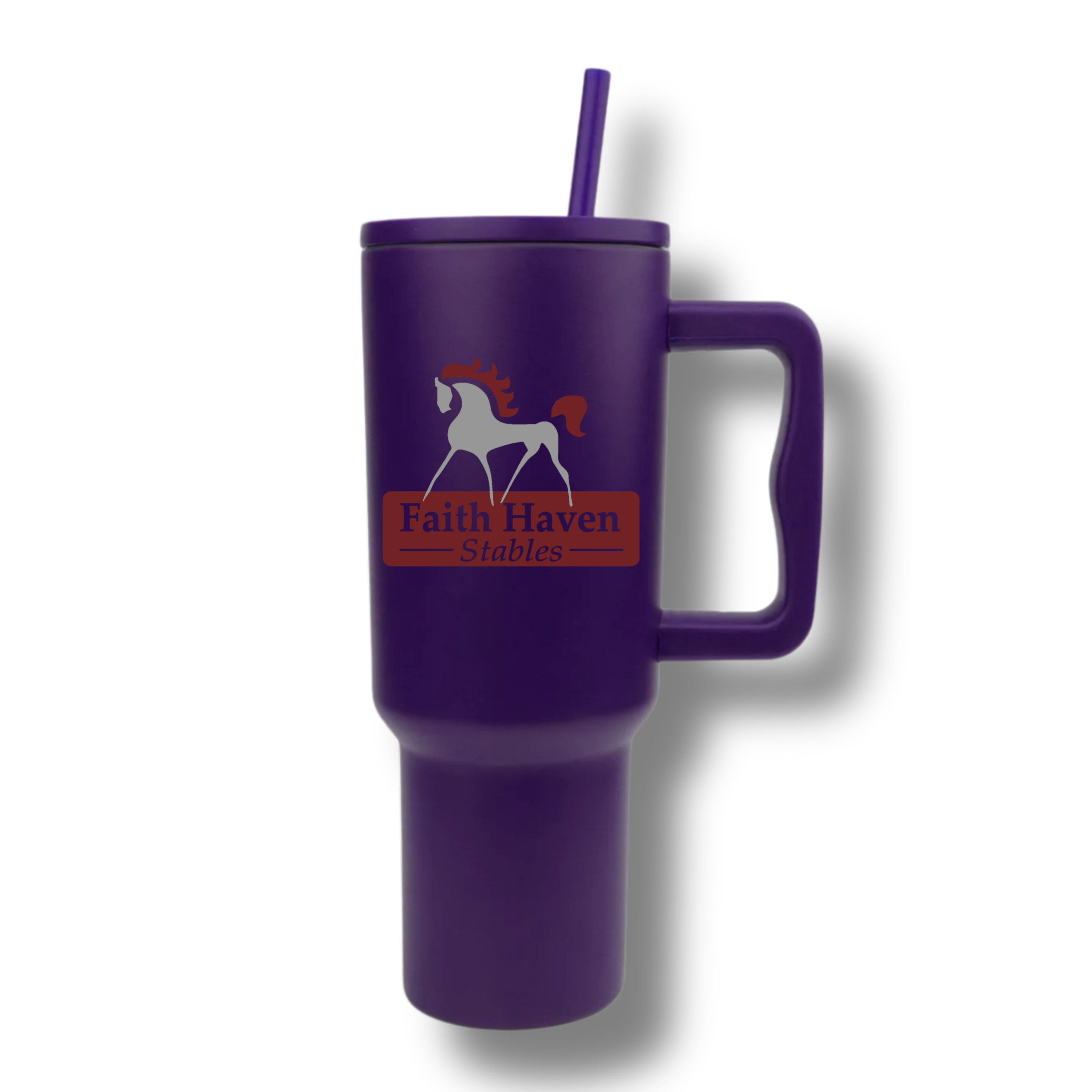 Faith Haven Stables 40oz Insulated Tumbler - Equestrian Stainless Steel Drinkware