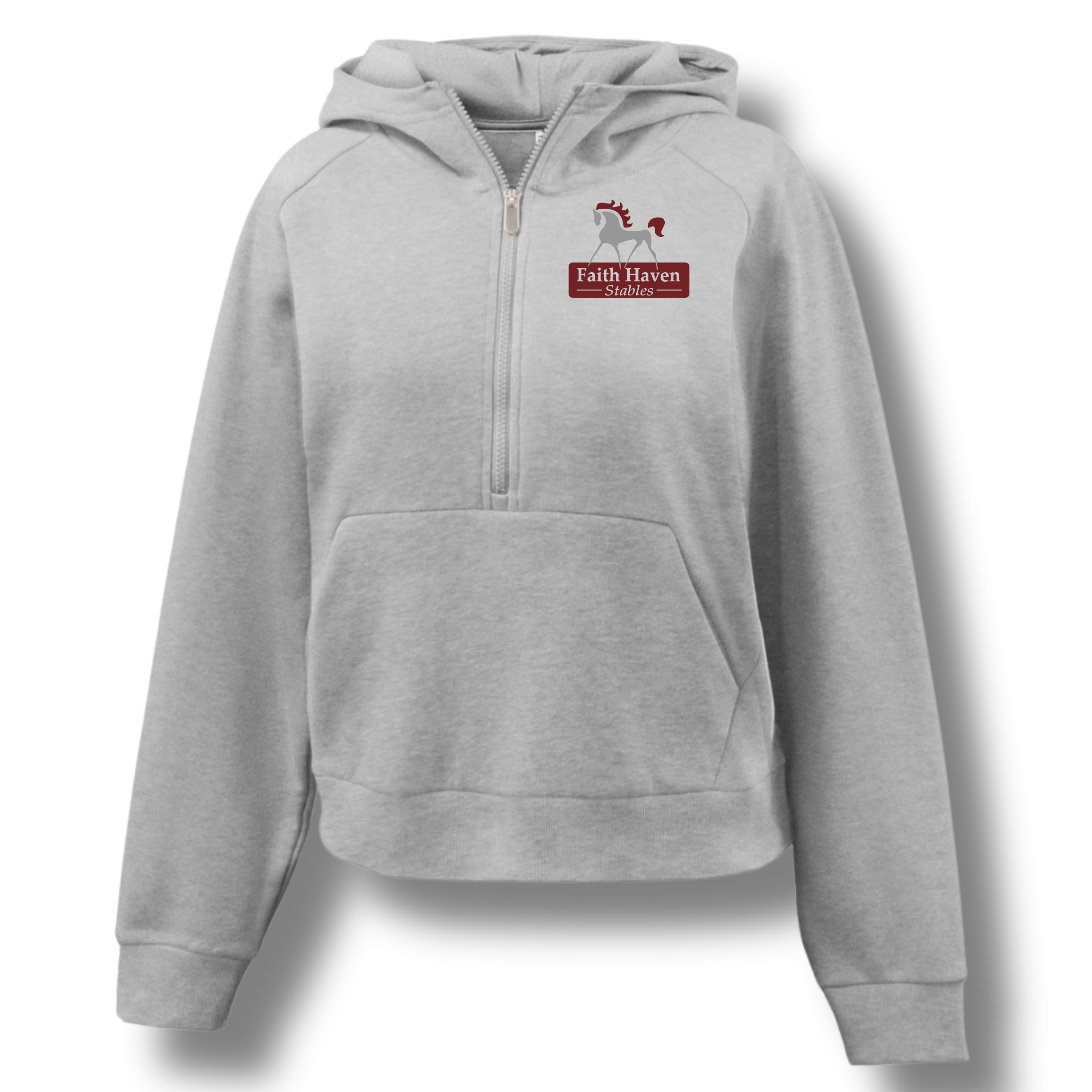 Faith Haven Women's Half-Zip Hoodie - Fleece Pullover