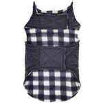 Reversible Fleece Lined Puffer Dog Coat - Pink Plaid