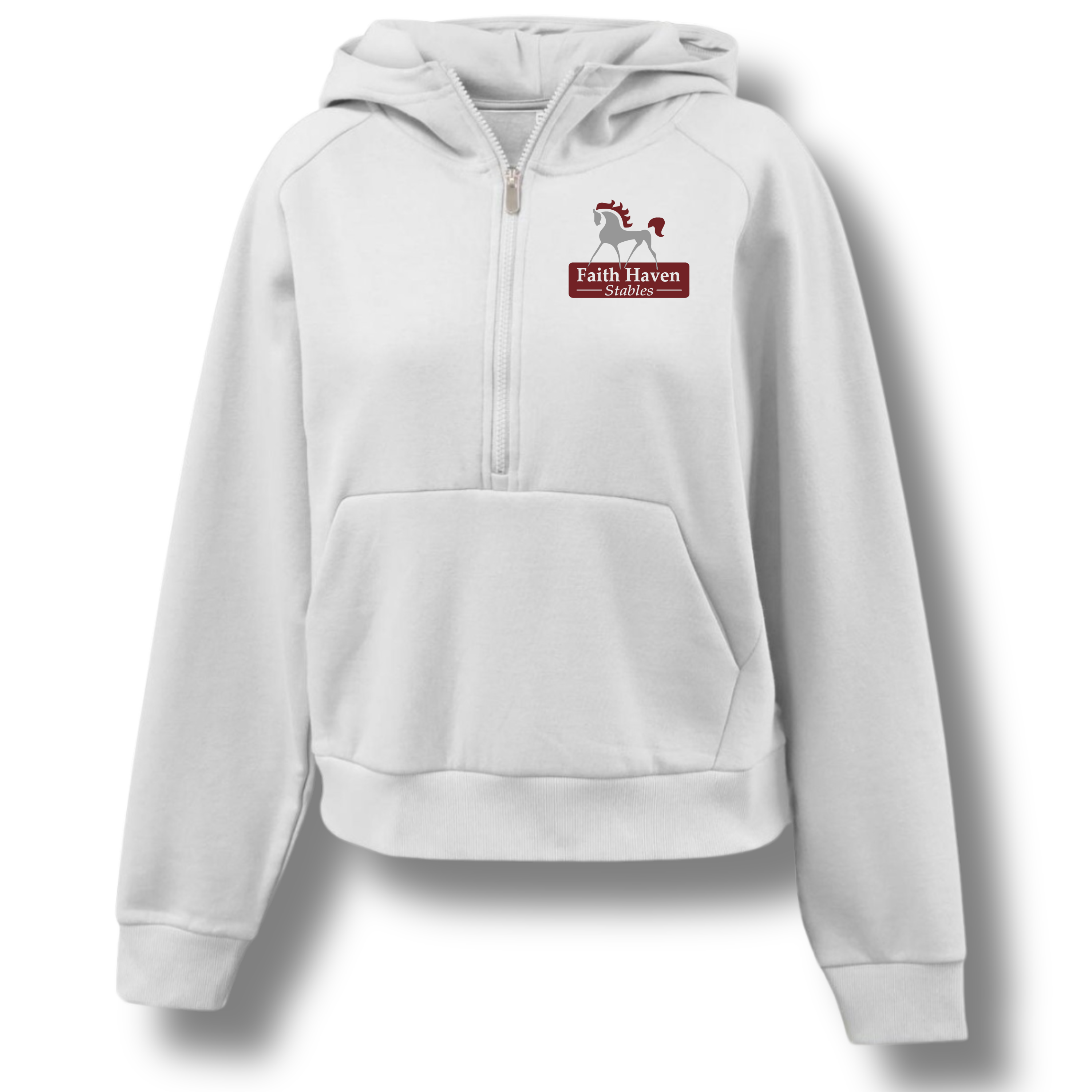 Faith Haven Women's Half-Zip Hoodie - Fleece Pullover