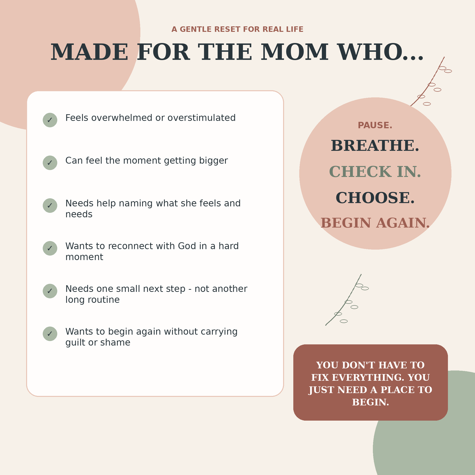 The 5-Minute Mom Reset | Printable Toolkit for Overwhelmed Moms