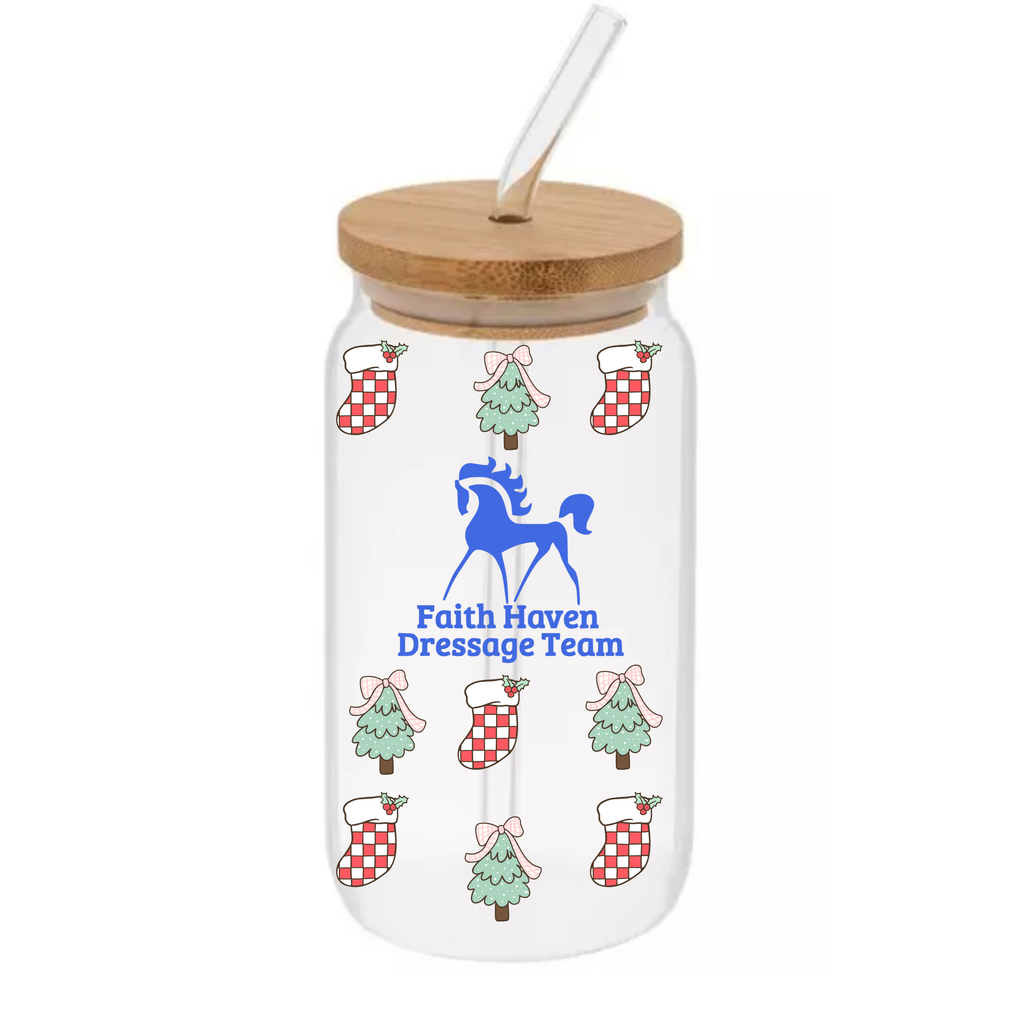 Faith Haven Holiday 16oz Glass Tumbler