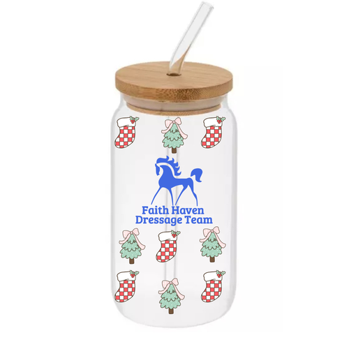 Faith Haven Holiday 16oz Glass Tumbler
