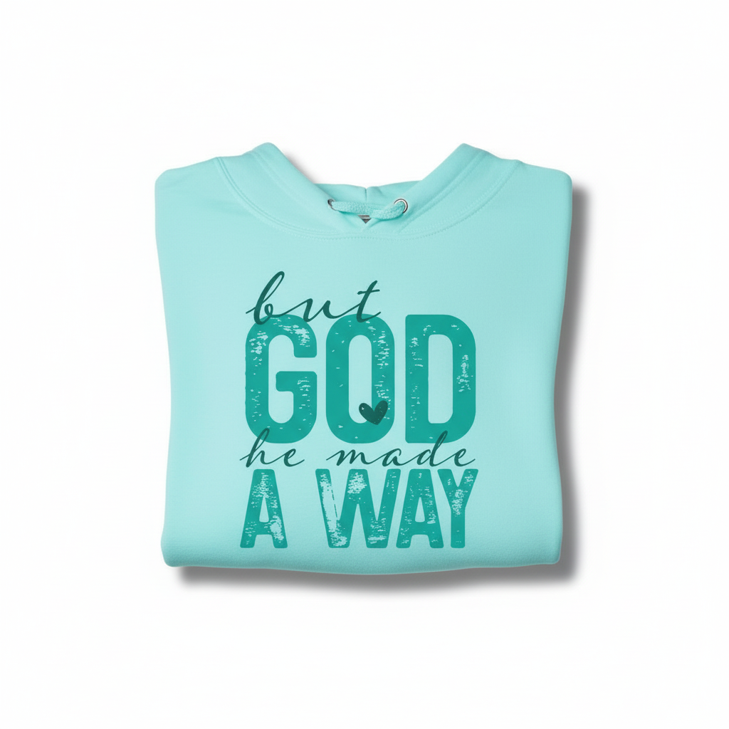 Pre-Order: But God Waymaker Sky Blue Hoodie