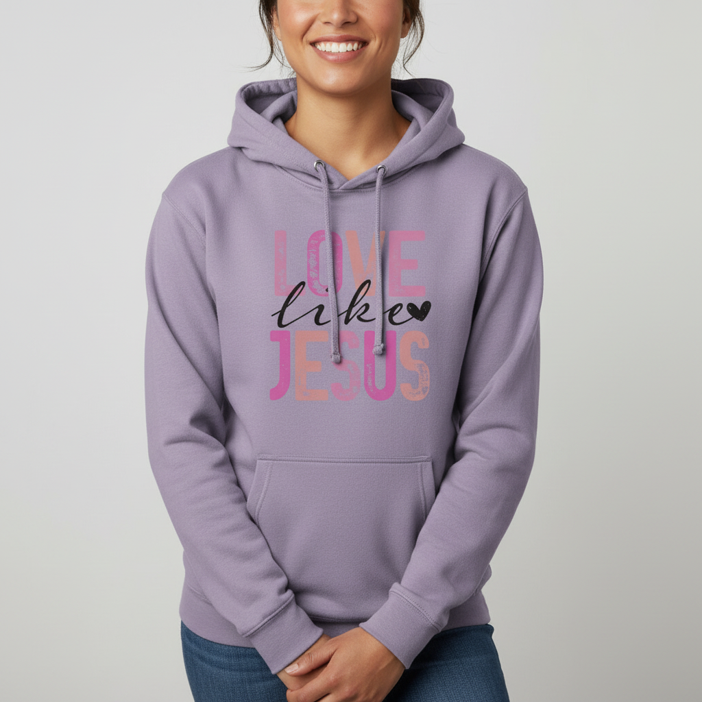 Pre-Order: Love Like Jesus Plum Hoodie