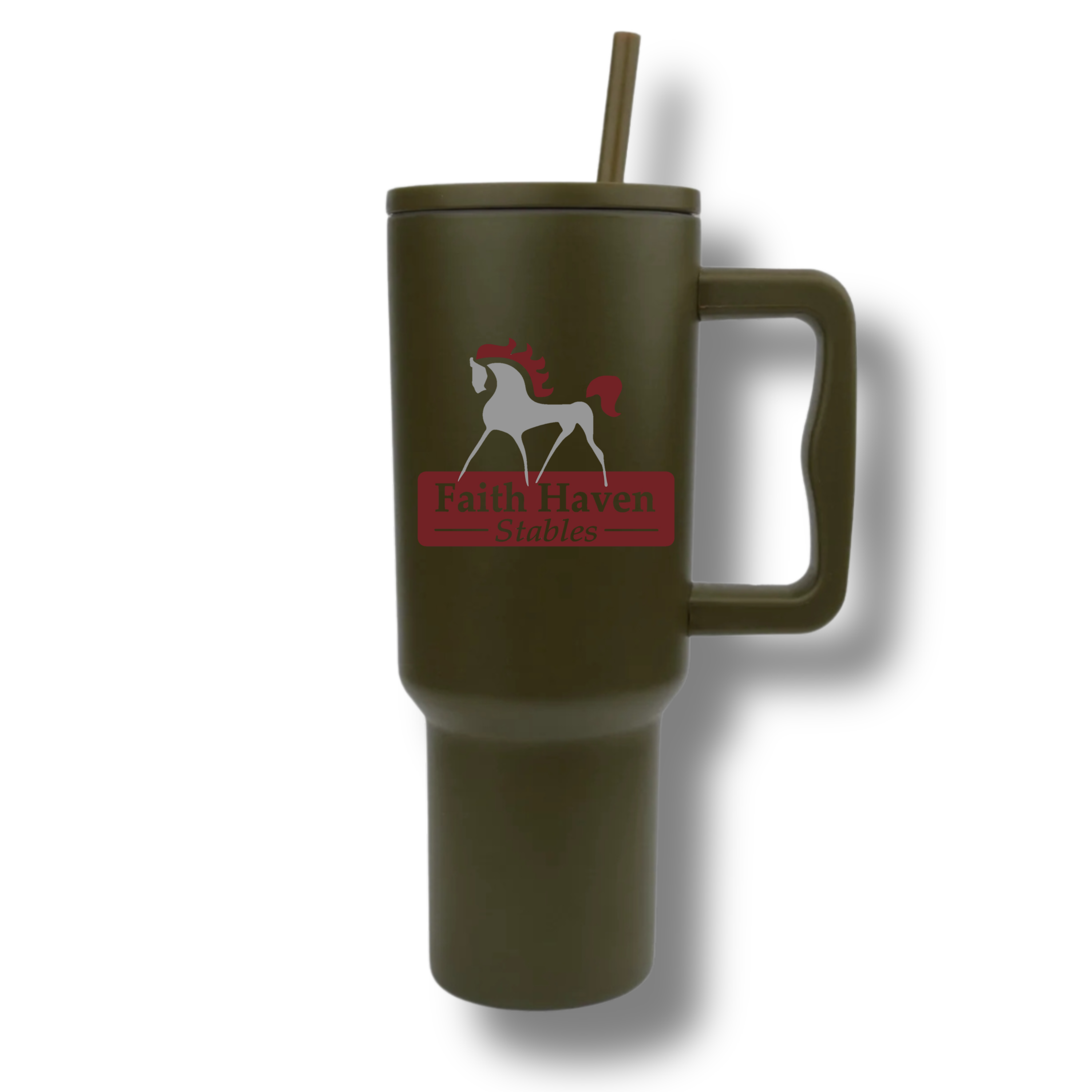 Faith Haven Stables 40oz Insulated Tumbler - Equestrian Stainless Steel Drinkware