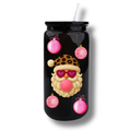 Pre-Order: Bubblegum Santa 16 oz Glass Tumbler