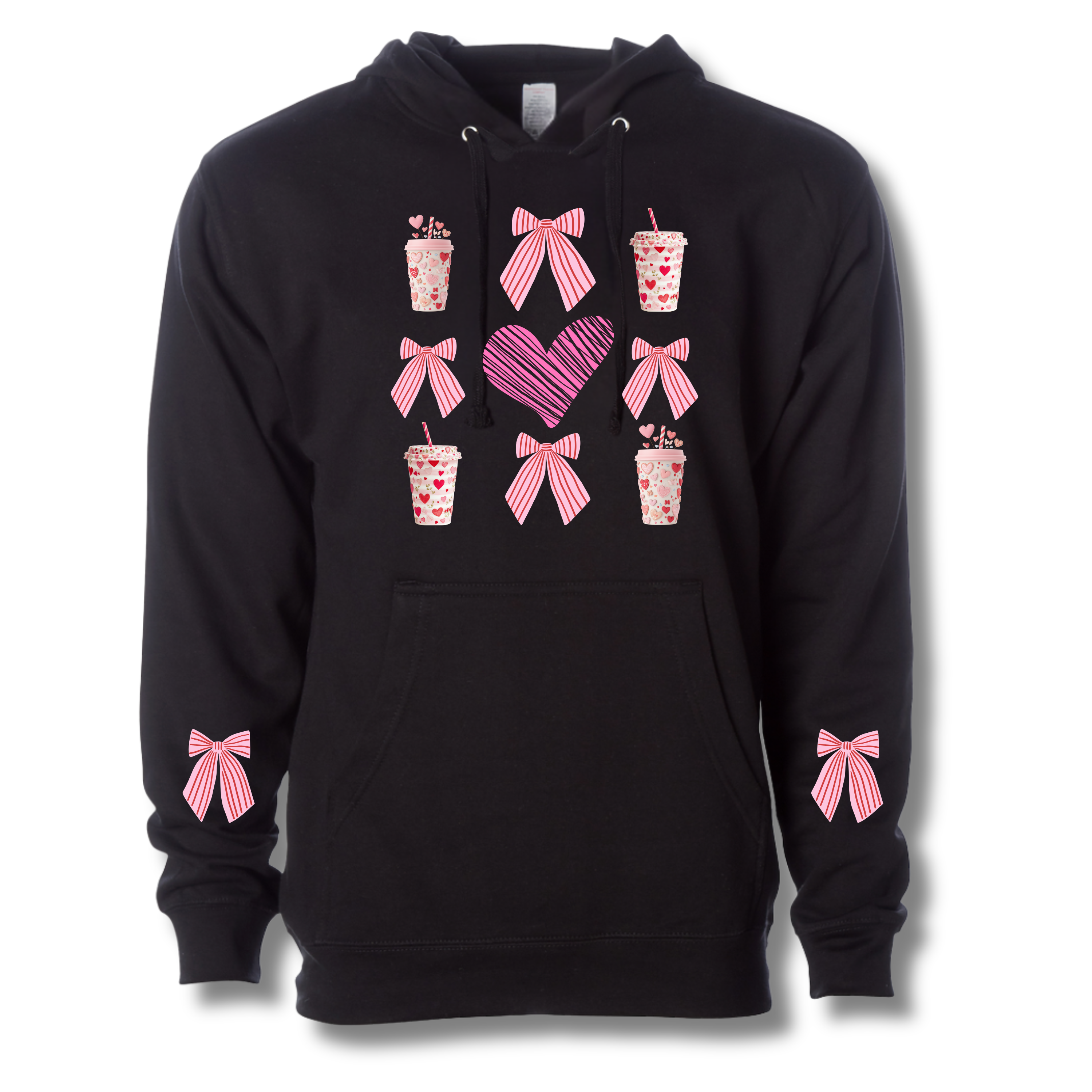 Pre-Order: Mocha Hearts & Bows Cozy Hoodie