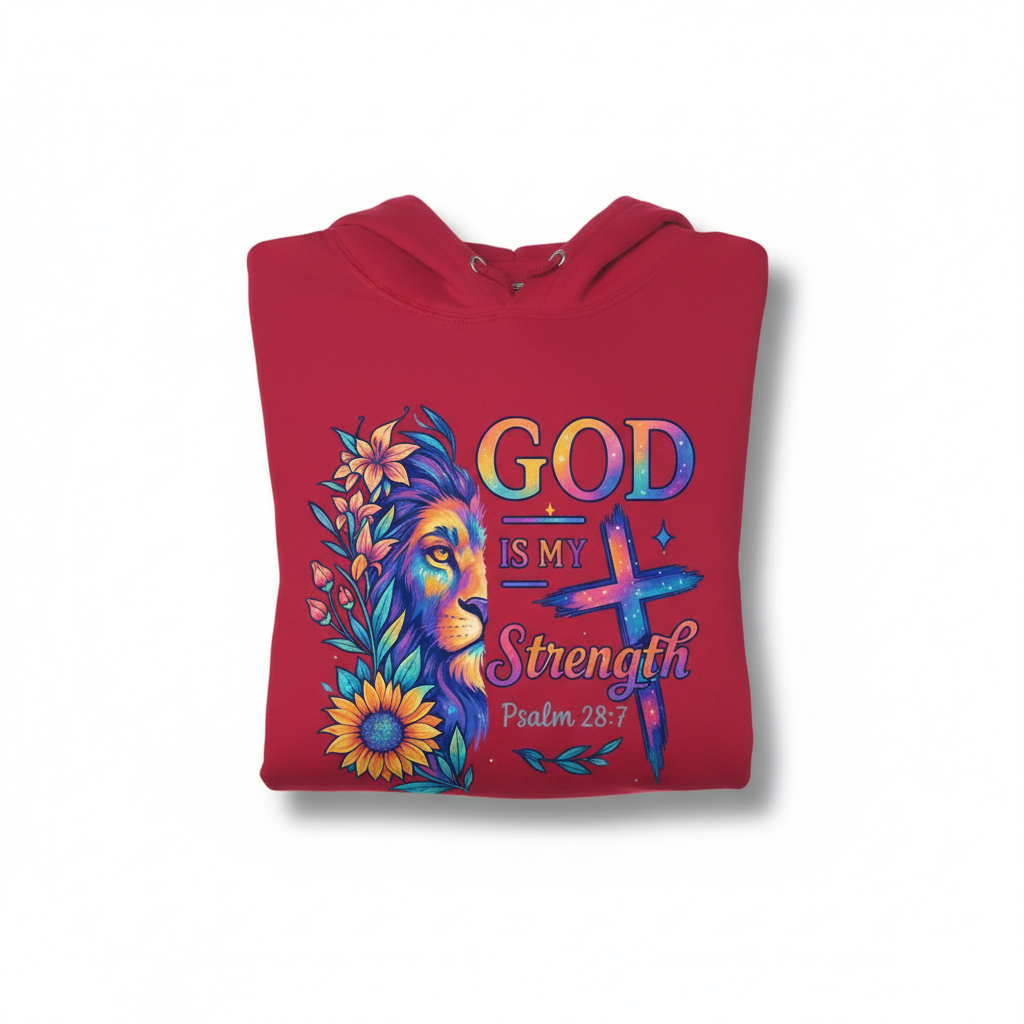 Pre-Order:God Is My Strength: Inspirational Hoodie