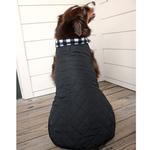Reversible Fleece Lined Puffer Dog Coat - Pink Plaid