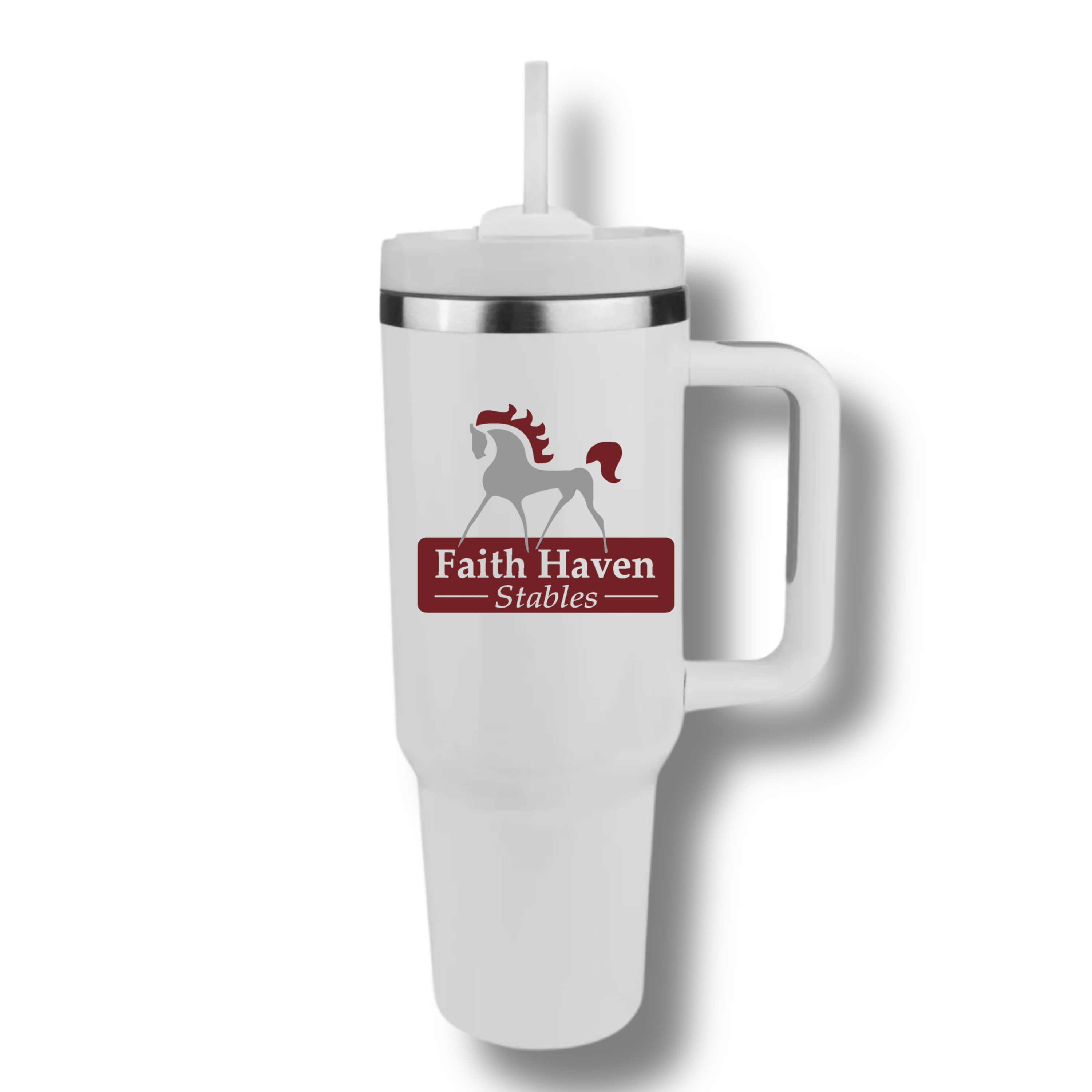 Faith Haven Stables 40oz Insulated Tumbler - Equestrian Stainless Steel Drinkware