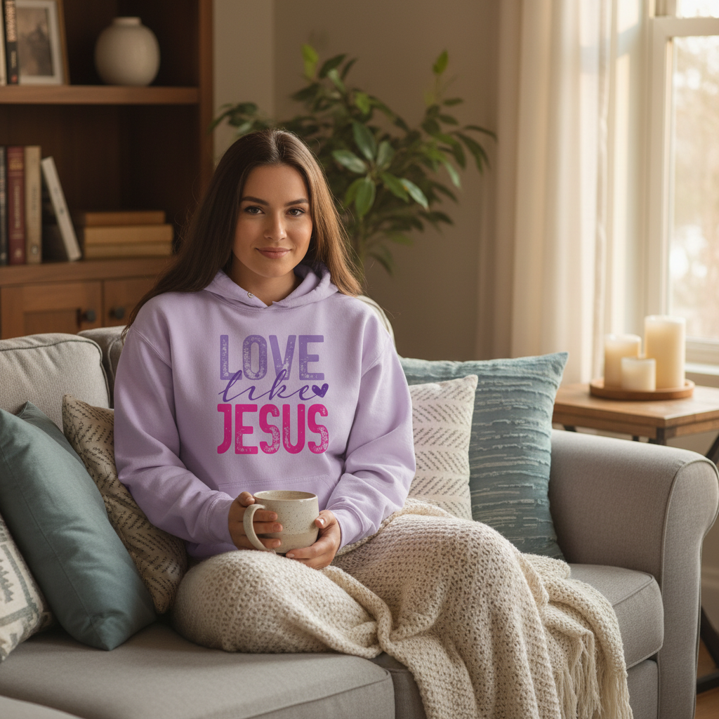 Pre-Order: Love Like Jesus Lavender Hoodie