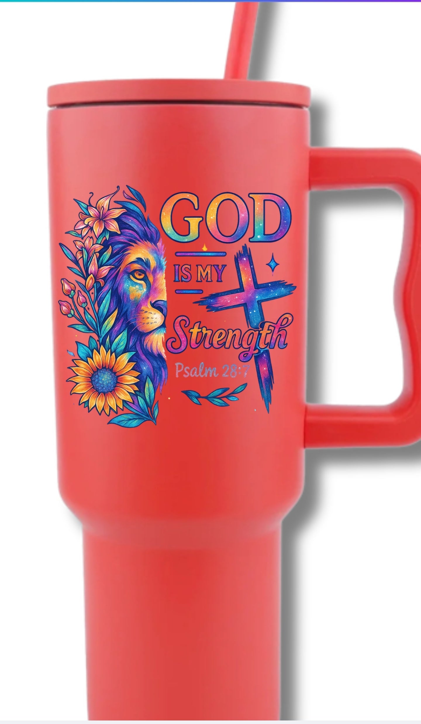 Pre-Order: God Is My Strength: Inspirational 40 Oz Tumbler