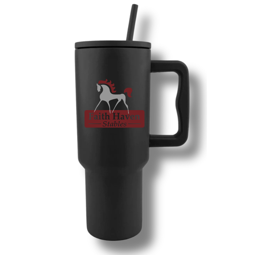 Faith Haven Stables 40oz Insulated Tumbler - Equestrian Stainless Steel Drinkware