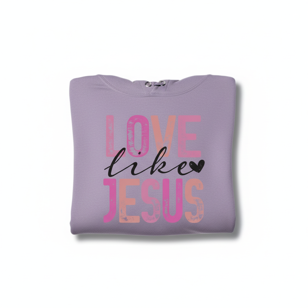 Pre-Order: Love Like Jesus Plum Hoodie
