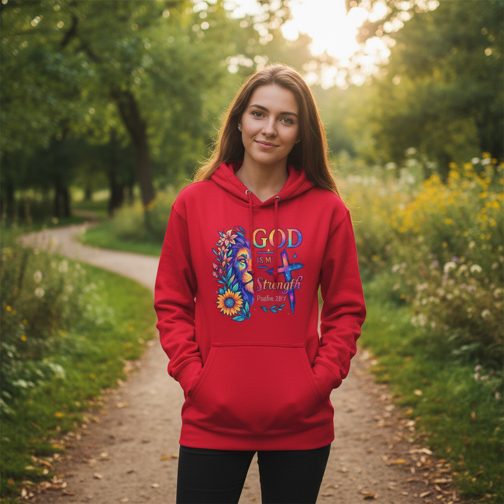 Pre-Order:God Is My Strength: Inspirational Hoodie
